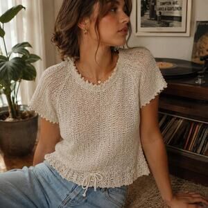 Pallas Original Hand Loomed Irish Linen Knit Sweater - Size XL